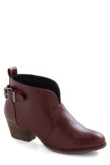 ModCloth Flight Cru Bootie in Wine