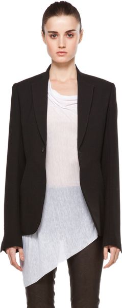 Rick Owens Blazer Medio in Black - Lyst