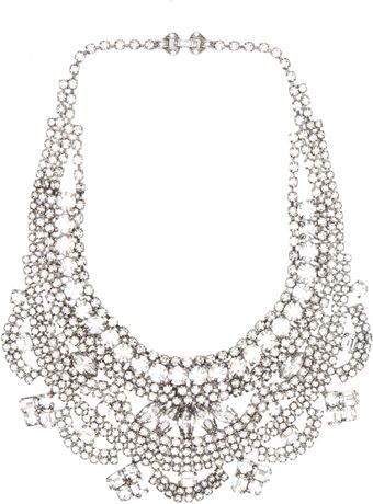 Tom Binns Madame Dumont Crystal Necklace in White - Lyst