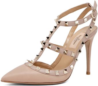 Valentino Rockstud Sling Back Heels - Lyst