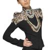 Alexander Mcqueen Jewelled Leaf Viscose Crepe Jacket in Black - Lyst