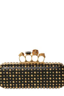 Alexander McQueen Studded Leather Knucklebox Clutch - Lyst