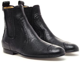 Balenciaga Perforated Leather Chelsea Boots - Lyst