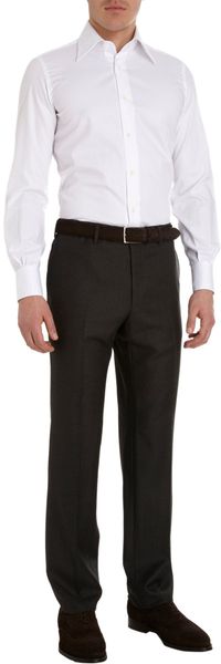 Barneys New York Pique Dress Shirt - Lyst