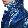 Burberry Prorsum Metallic Paper Silk Oversize Trench Coat in Blue for Men - Lyst