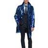 Burberry Prorsum Metallic Paper Silk Oversize Trench Coat in Blue for Men - Lyst