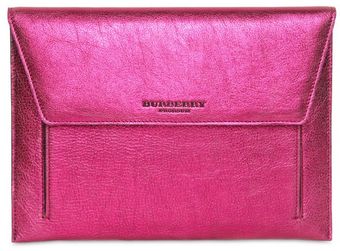 Burberry Prorsum Soft Grainy Metallic Leather Ipad Case - Lyst