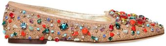 Dolce & Gabbana 10mm Canvas Crystal Beads Loafers - Lyst