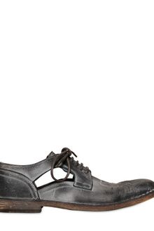 Dolce & Gabbana Siracusa Stone Wash Crust Leather Shoes - Lyst