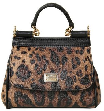 Dolce & Gabbana Mini Miss Sicily Leopard Print PVC Bag - Lyst