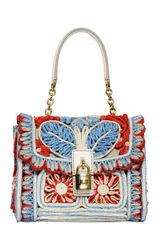 Dolce & Gabbana Dolce Bag Embroidered Raffia Bag