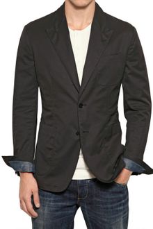 Dolce & Gabbana Cotton Gabardine Denim Jacket - Lyst