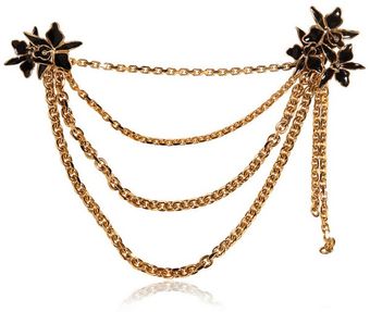 DSquared2 Enameled Orchid Brass Chain Pin - Lyst