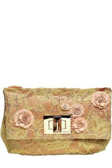 Emilio Pucci Embroidered Satin Lace Clutch - Lyst