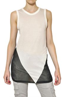 Gareth Pugh Modal Jersey and Viscose Tulle Tank Top - Lyst