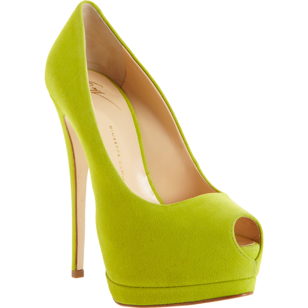 lime green platform heels