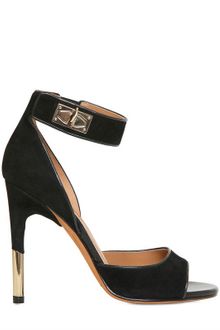 Givenchy 100mm Shark Lock Suede Sandals - Lyst