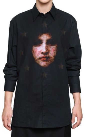 Givenchy Madonna Cotton Canvas Oversized Shirt - Lyst