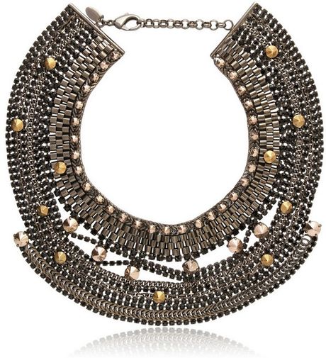 Iosselliani Deco Large Necklace in Black - Lyst
