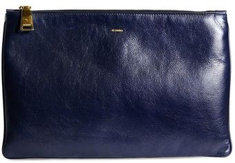 Jil Sander Fine Nappa Leather Envelope Clutch - Lyst