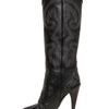 Lanvin 130mm Embroidered Leather Boots in Black - Lyst