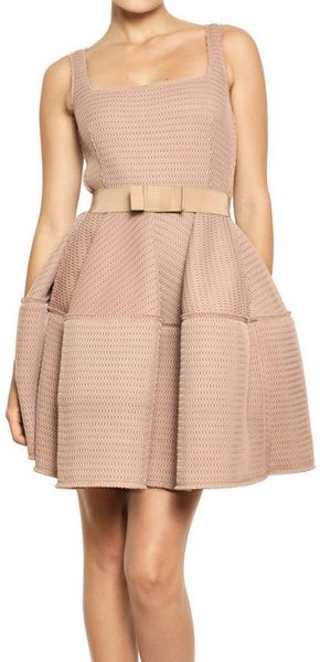 Lanvin Techno Net Baby Doll Dress - Lyst