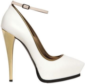 Lanvin 130mm Mirrored Heel Leather Pumps - Lyst