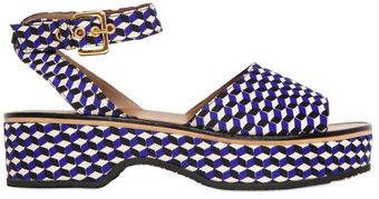 Marni Geometric Print Canvas Wedges - Lyst