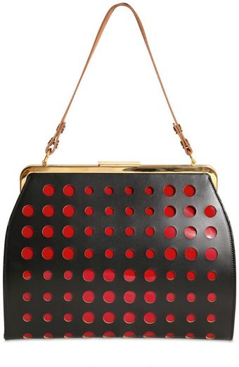 Marni Perforated Leather Patent Shoulder Bag - Lyst