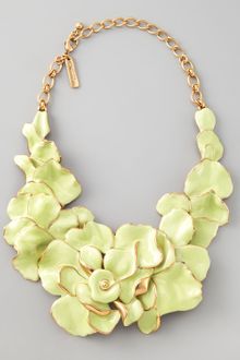 Oscar de la Renta Large Flower Collar Necklace  - Lyst