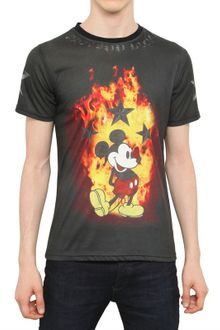 Philipp Plein Mickey Mouse Flame Print Jersey Tshirt - Lyst