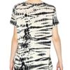 Proenza Schouler Tie Dye Cotton Jersey Tshirt in White (black/white) - Lyst