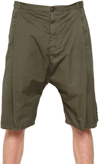 Silent By Damir Doma Cotton Poplin Front Pleated Shorts - Lyst