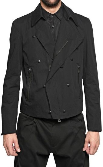 Tom Rebl Raw Cut Metal Cotton Gabardine Jacket - Lyst