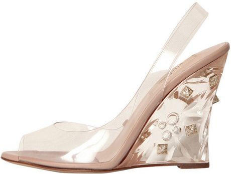 valentino wedges nude
