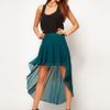 Asos Collection  Skirt with High Low Hem in Blue (teal) - Lyst