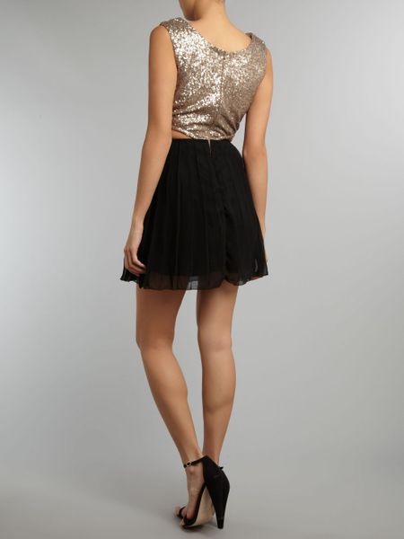 ax paris black and gold dress