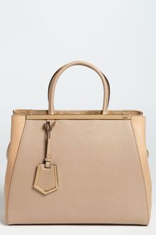 Fendi 2jours Elite Leather Shopper - Lyst