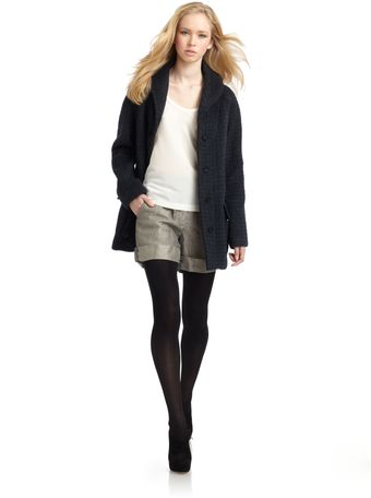 Richard Chai Love Striped Car Coat - Lyst