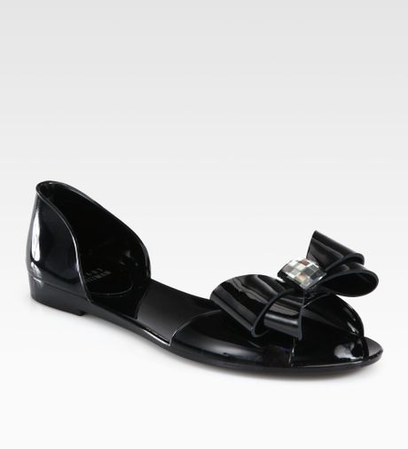 jelly sandals with bow