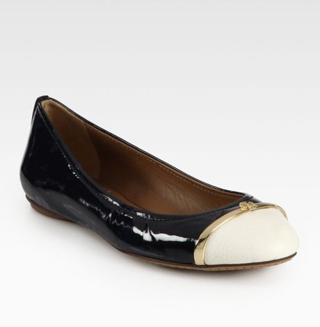 tory burch white ballet flats