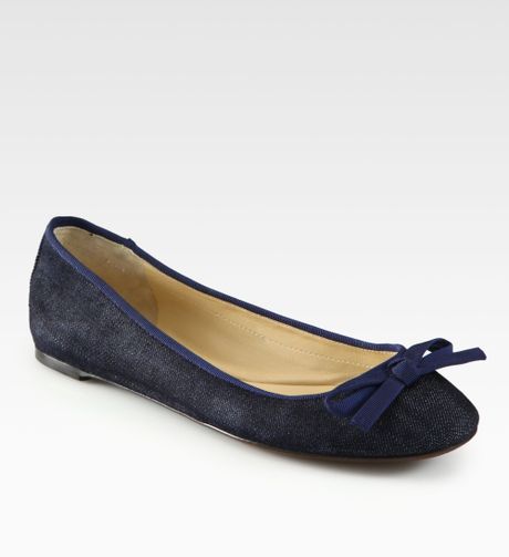 denim ballet flats