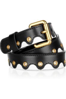 Versace Grommet studded Leather Belt - Lyst