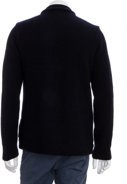 Vince Double Breasted Peacoat Sweater in Blue for Men (navy) | Lyst