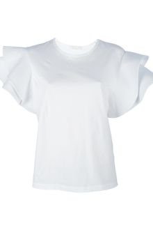 Chloé Ruffled Shoulder T-shirt - Lyst