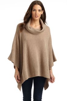 Eileen Fisher Wool Cashmere Knit Poncho Sweater - Lyst