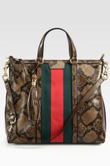 Gucci Rania Python Top Handle Bag