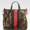 Gucci Rania Python Top Handle Bag in Animal (brown) - Lyst