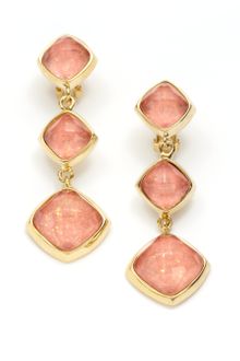 Kara Ross Cushion Cut Snakeskin Linear Earrings - Lyst