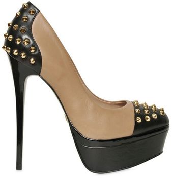 Kg Kurt Geiger 140mm Esme Studs Two Tone Leather Pumps - Lyst